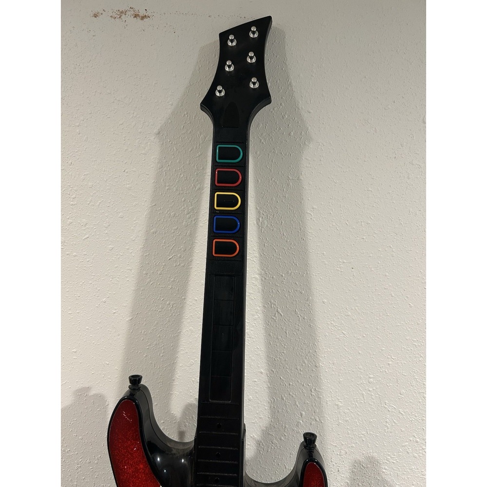 Nintendo Wii Guitar Hero 5 Controller Red Starburst No Strap 95911.805 Untested - Picture 3 of 8